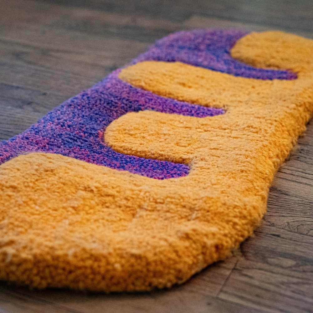 Custom Colorful Drip Design Rug - Picture 2 of 2